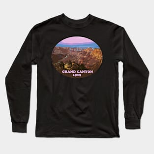 Grand Canyon Arizona map Grand Canyon photo Arizona tourism Long Sleeve T-Shirt